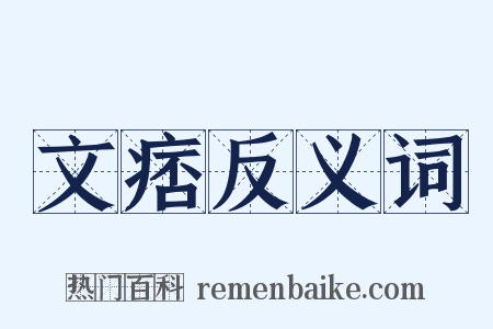 文痞反义词是什么意思的图片